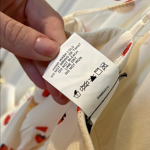 B. Smart White Midi Sundress Ruffled Tiered Sleeveless strawberry dress - Picture 5 of 5